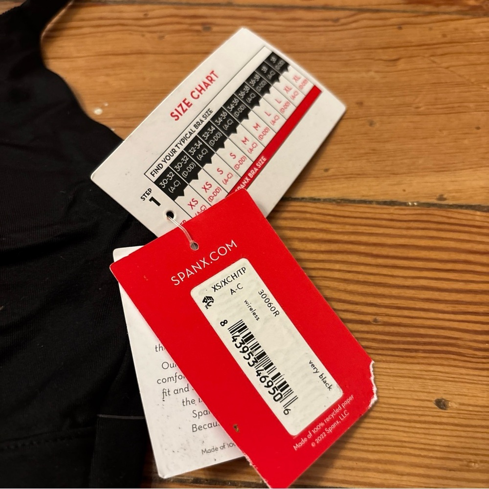 Spanx All-in-One Wireless Bra XS A-C Black NWT - Picture 3 of 5